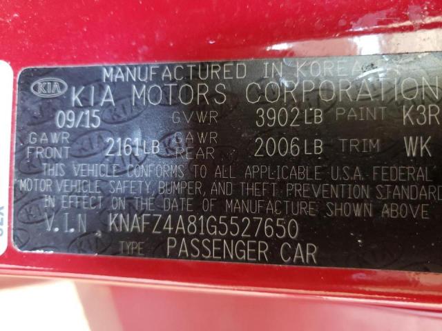 Photo 10 from auction – 2016 KIA FORTE EX with VIN KNAFZ4A81G5527650