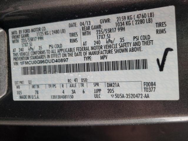 Zdjęcie 10 z aukcji – 2013 FORD ESCAPE SE z VIN 1FMCU0G96DUD40897