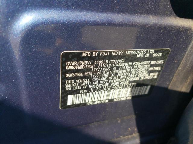 Photo 10 from auction – 2016 SUBARU FORESTER 2 with VIN JF2SJAGC5GH413279