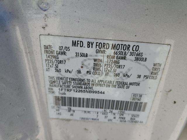 صورة رقم 10 من المزاد - 2005 FORD F150 مع VIN 1FTRF12265NB99544