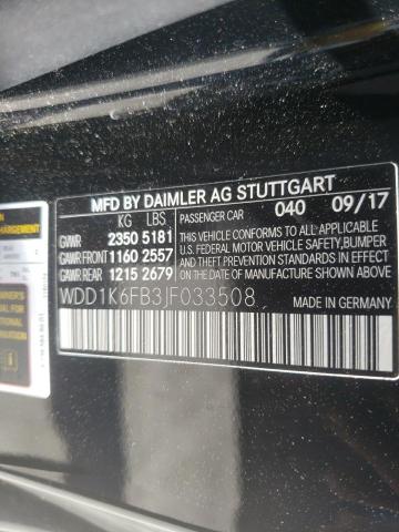 Photo 10 from auction – 2018 MERCEDES-BENZ E 400 with VIN WDD1K6FB3JF033508