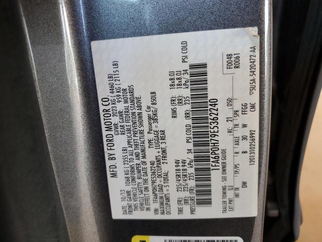 Photo 10 from auction – 2014 FORD FUSION SE with VIN 1FA6P0H79E5362240