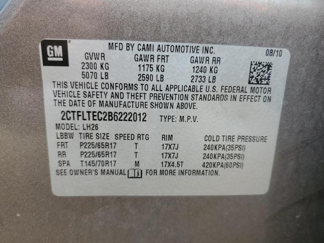 Photo 10 from auction – 2011 GMC TERRAIN SL with VIN 2CTFLTEC2B6222012