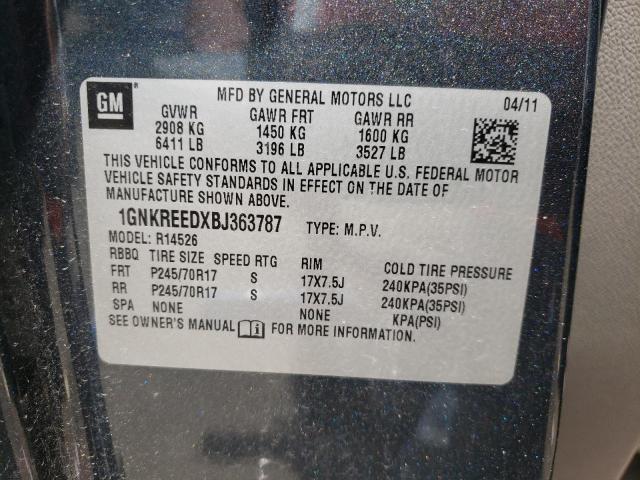 Photo 10 from auction – 2011 CHEVROLET TRAVERSE L with VIN 1GNKREEDXBJ363787