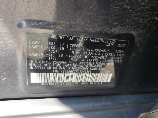 Photo 10 from auction – 2013 SUBARU OUTBACK 2. with VIN 4S4BRBCCXD1246386