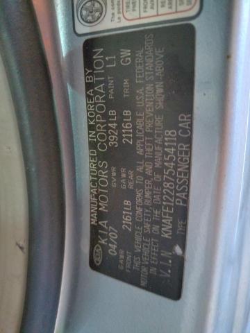 Photo 10 from auction – 2007 KIA SPECTRA EX with VIN KNAFE122875454118