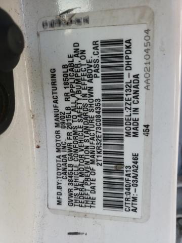 Photo 10 from auction – 2003 TOYOTA COROLLA MA with VIN 2T1KR32E73C084353