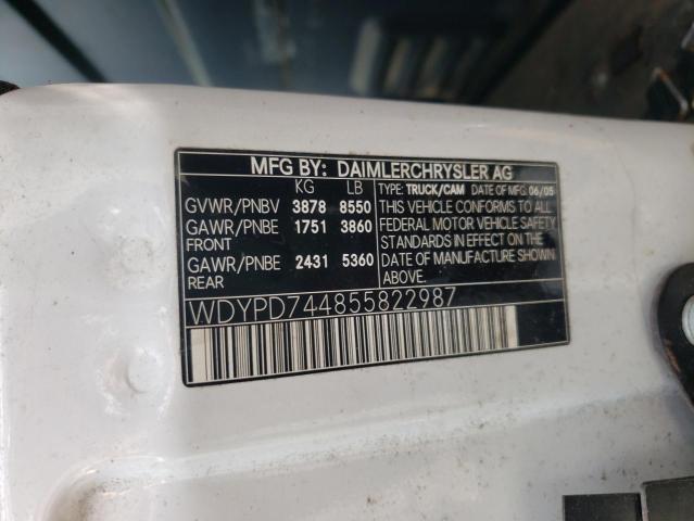 Photo 10 from auction – 2005 FREIGHTLINER SPRINTER 2 with VIN WDYPD744855822987