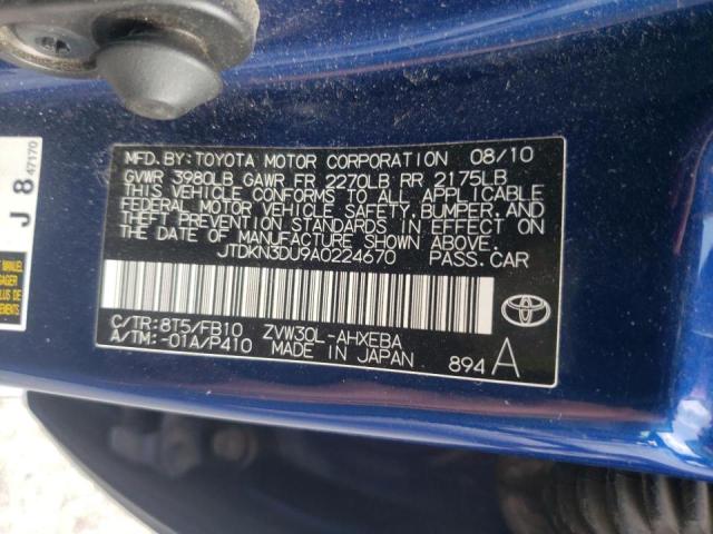 Photo 10 from auction – 2010 TOYOTA PRIUS with VIN JTDKN3DU9A0224670