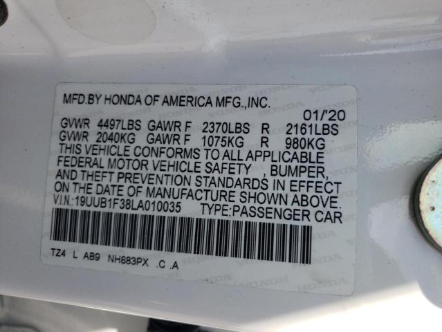 Photo 10 from auction – 2020 ACURA TLX with VIN 19UUB1F38LA010035