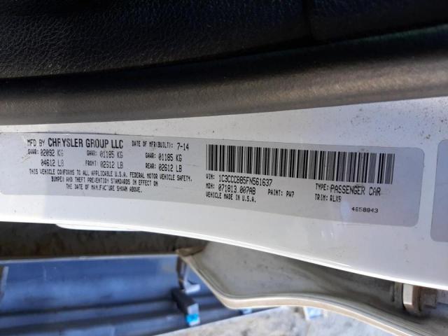 Photo 10 from auction – 2015 CHRYSLER 200 S with VIN 1C3CCCBB5FN561637