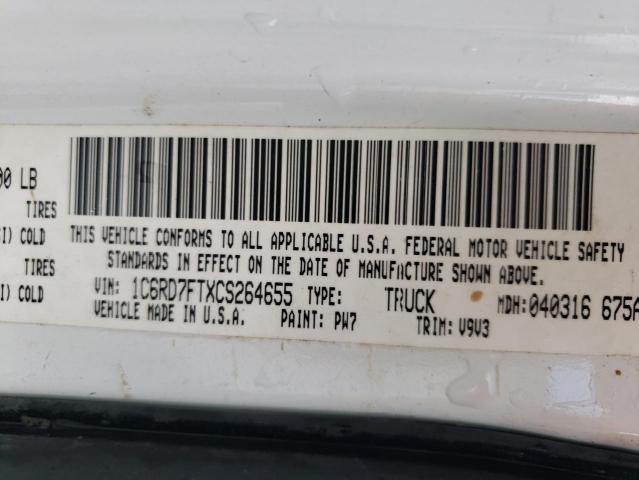 Photo 10 from auction – 2012 DODGE RAM 1500 S with VIN 1C6RD7FTXCS264655