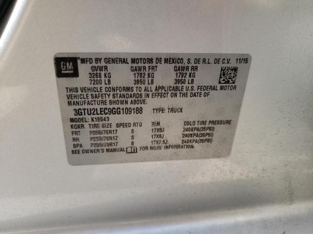 Photo 10 from auction – 2016 GMC SIERRA K15 with VIN 3GTU2LEC9GG109188