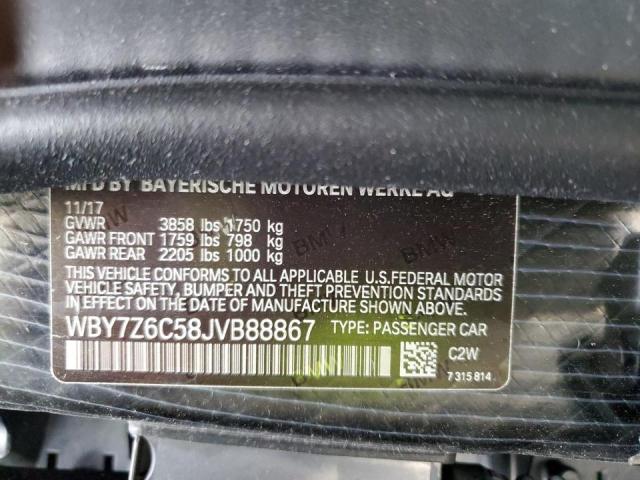 Photo 10 from auction – 2018 BMW I3 S BEV with VIN WBY7Z6C58JVB88867