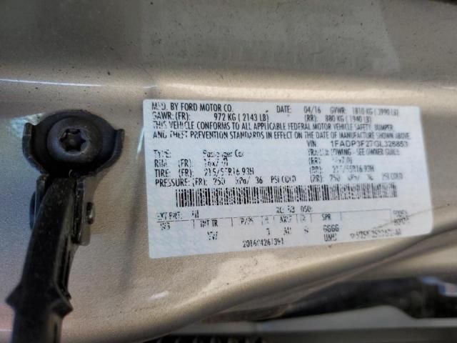 Photo 10 from auction – 2016 FORD FOCUS SE with VIN 1FADP3F27GL326853