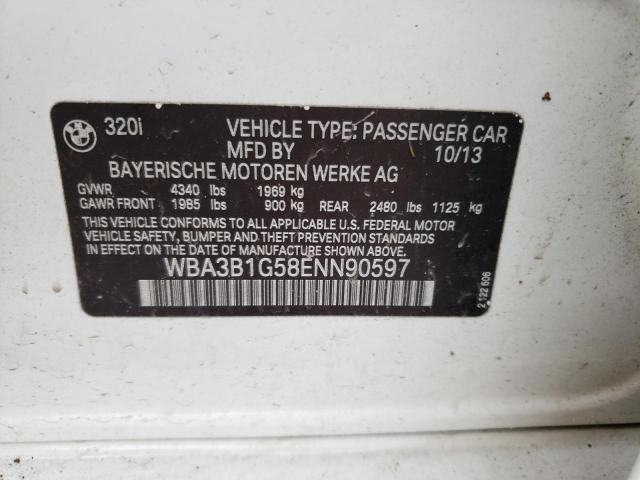 Photo 10 from auction – 2014 BMW 320 I with VIN WBA3B1G58ENN90597