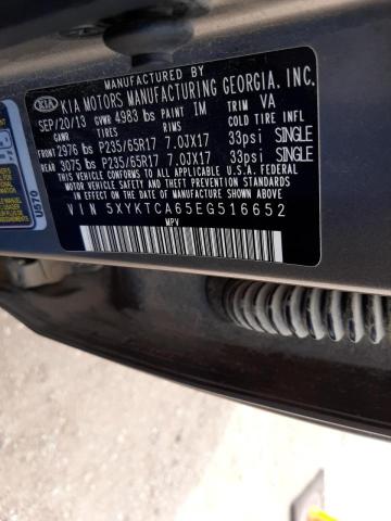 Photo 10 from auction – 2014 KIA SORENTO LX with VIN 5XYKTCA65EG516652