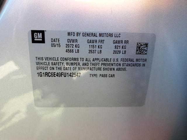 Photo 10 from auction – 2015 CHEVROLET VOLT with VIN 1G1RC6E49FU142547