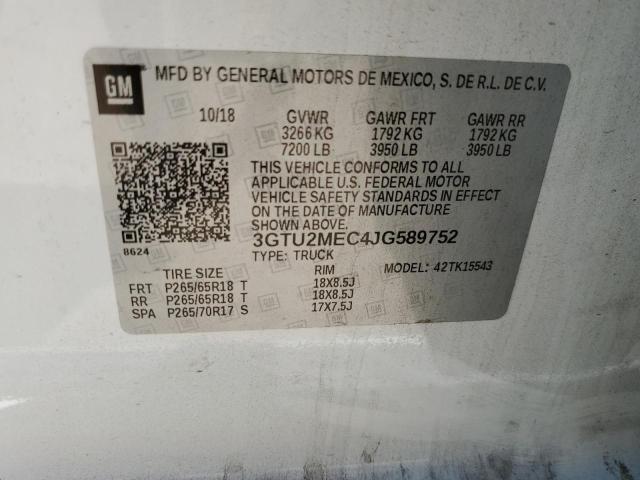 Photo 10 from auction – 2018 GMC SIERRA K15 with VIN 3GTU2MEC4JG589752