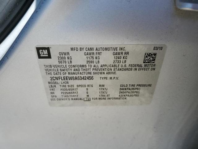 Photo 10 from auction – 2010 CHEVROLET EQUINOX LT with VIN 2CNFLEEW8A6342456