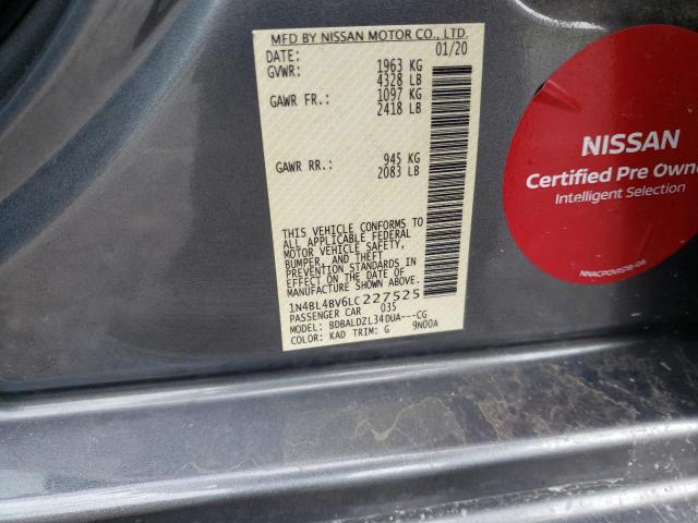Photo 10 from auction – 2020 NISSAN ALTIMA S with VIN 1N4BL4BV6LC227525