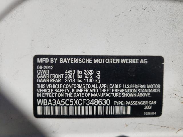 Photo 10 from auction – 2012 BMW 328 I with VIN WBA3A5C5XCF348630