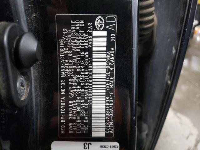 Photo 10 from auction – 2013 TOYOTA COROLLA BA with VIN 2T1BU4EE8DC010411