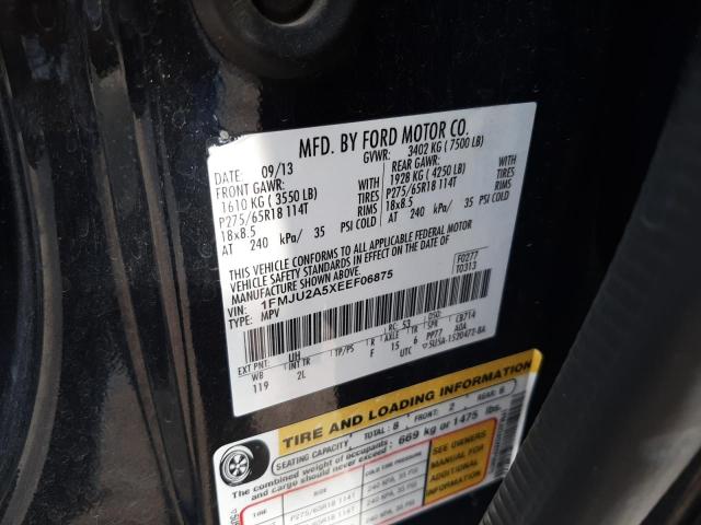 Photo 10 from auction – 2014 FORD EXPEDITION with VIN 1FMJU2A5XEEF06875