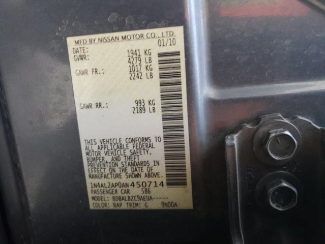 Photo 10 from auction – 2010 NISSAN ALTIMA BAS with VIN 1N4AL2AP0AN450714