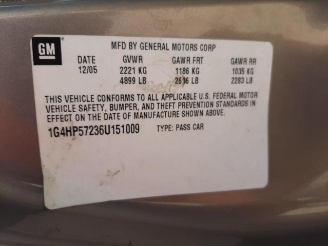 Photo 10 from auction – 2006 BUICK LUCERNE CX with VIN 1G4HP57236U151009