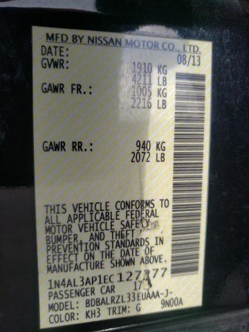 Photo 10 from auction – 2014 NISSAN ALTIMA 2.5 with VIN 1N4AL3AP1EC127277