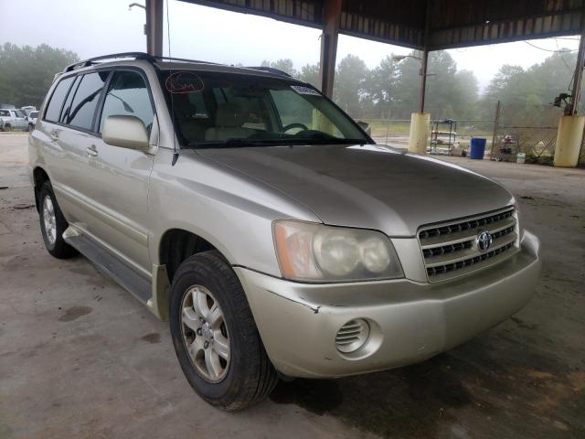 TOYOTA HIGHLANDER 2002 with VIN JTEHF21A220074927 - Photo from auction