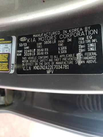 Photo 10 from auction – 2014 KIA SOUL with VIN KNDJN2A22E7034781