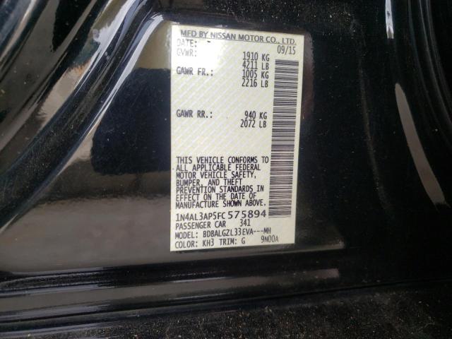 Photo 10 from auction – 2015 NISSAN ALTIMA 2.5 with VIN 1N4AL3AP5FC575894