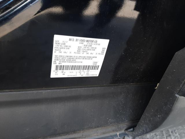 Photo 10 from auction – 2017 FORD EXPLORER X with VIN 1FM5K7D89HGD13118