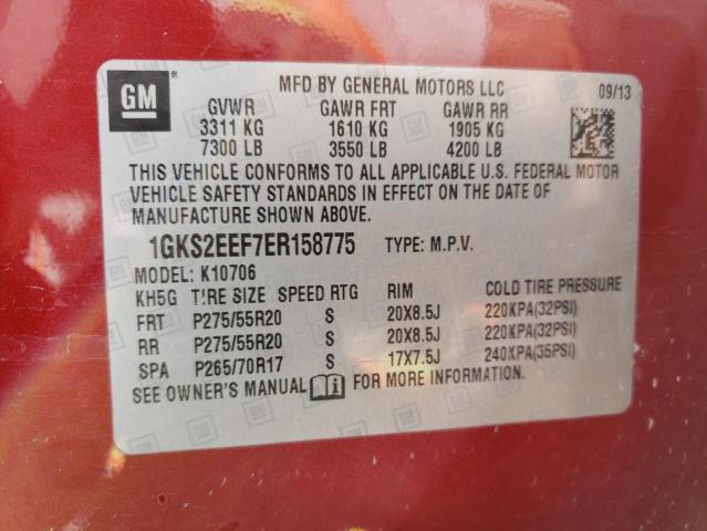 Photo 10 from auction – 2014 GMC YUKON DENA with VIN 1GKS2EEF7ER158775