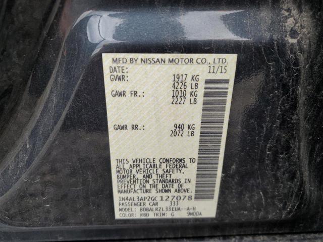 Photo 10 from auction – 2016 NISSAN ALTIMA 2.5 with VIN 1N4AL3AP2GC127078