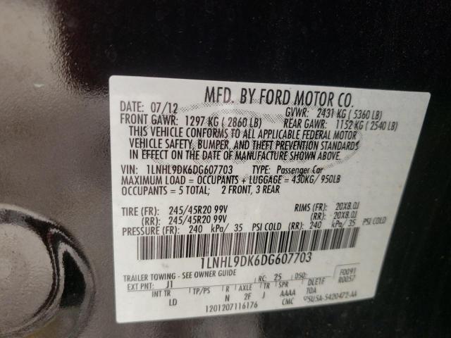 Photo 10 from auction – 2013 LINCOLN MKS with VIN 1LNHL9DK6DG607703
