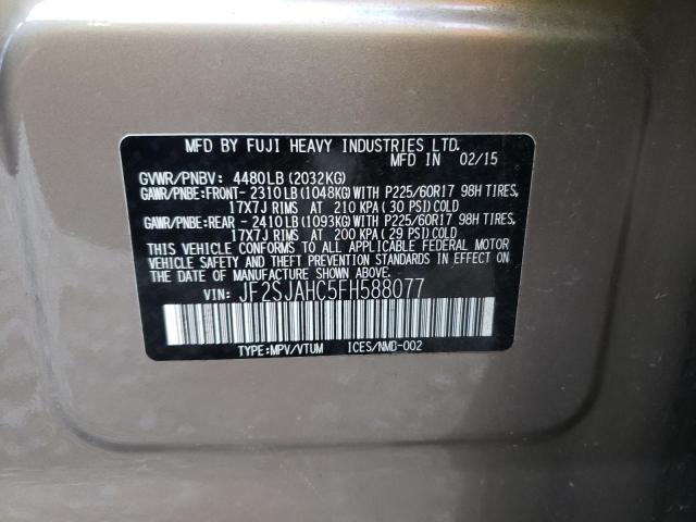 Photo 10 from auction – 2015 SUBARU FORESTER 2 with VIN JF2SJAHC5FH588077