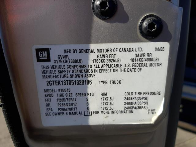 Photo 10 from auction – 2005 GMC NEW SIERRA with VIN 2GTEK13T051328106