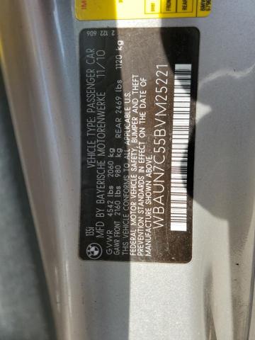 Photo 10 from auction – 2011 BMW 135 I with VIN WBAUN7C55BVM25221