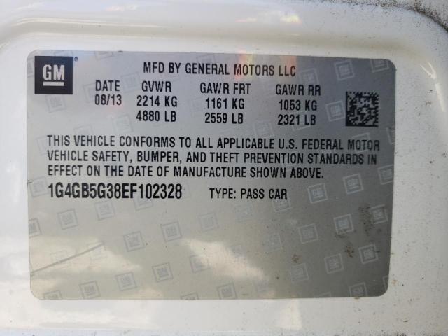 Photo 10 from auction – 2014 BUICK LACROSSE with VIN 1G4GB5G38EF102328