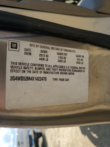 Photo 10 from auction – 1999 BUICK CENTURY CU with VIN 2G4WS52M4X1422476