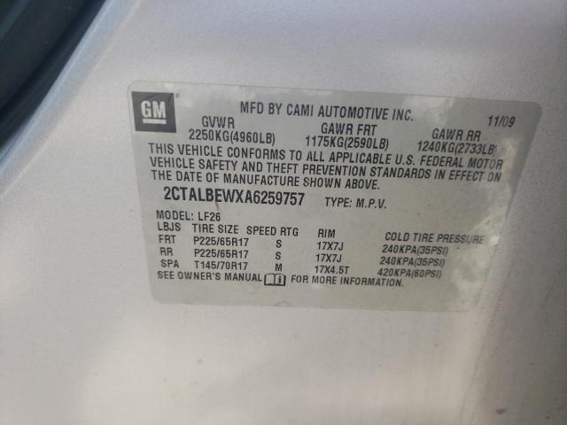 Photo 10 from auction – 2010 GMC TERRAIN SL with VIN 2CTALBEWXA6259757
