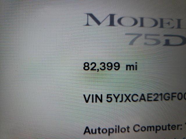 Photo 8 from auction – 2016 TESLA MODEL X with VIN 5YJXCAE21GF008643