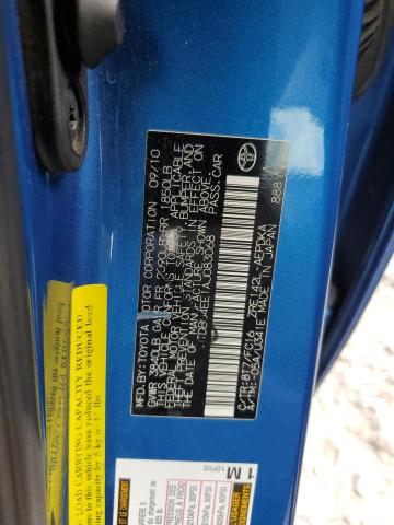 Photo 10 from auction – 2010 TOYOTA COROLLA BA with VIN JTDBU4EE1AJ083068