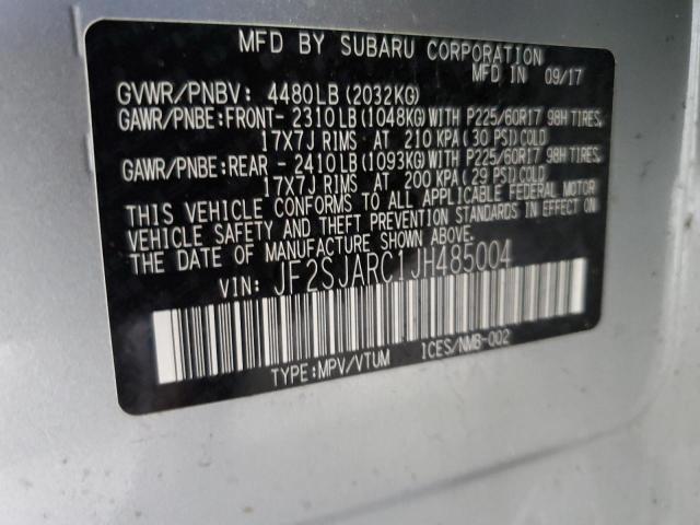 Photo 10 from auction – 2018 SUBARU FORESTER 2 with VIN JF2SJARC1JH485004