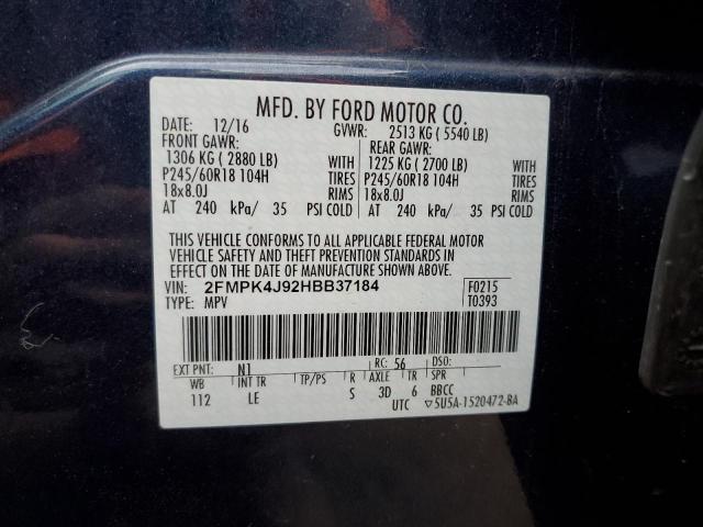 Photo 10 from auction – 2017 FORD EDGE SEL with VIN 2FMPK4J92HBB37184