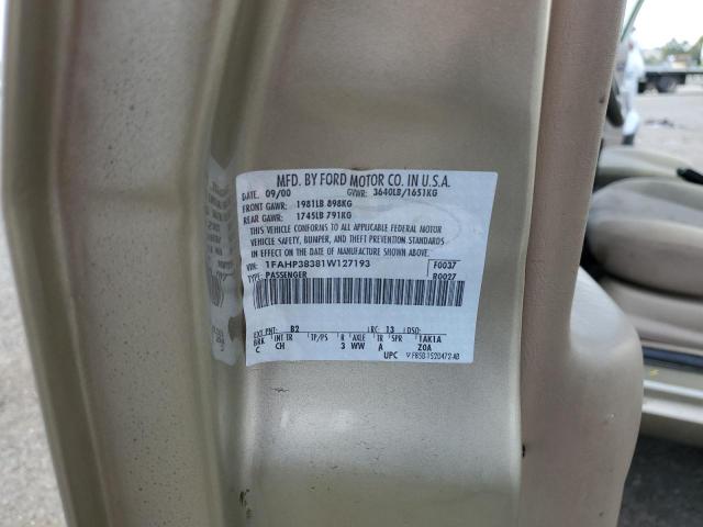 Photo 10 from auction – 2001 FORD FOCUS ZTS with VIN 1FAHP38381W127193