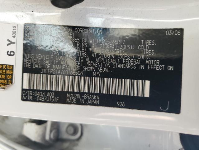 Photo 10 from auction – 2006 TOYOTA HIGHLANDER with VIN JTEEP21A760166508
